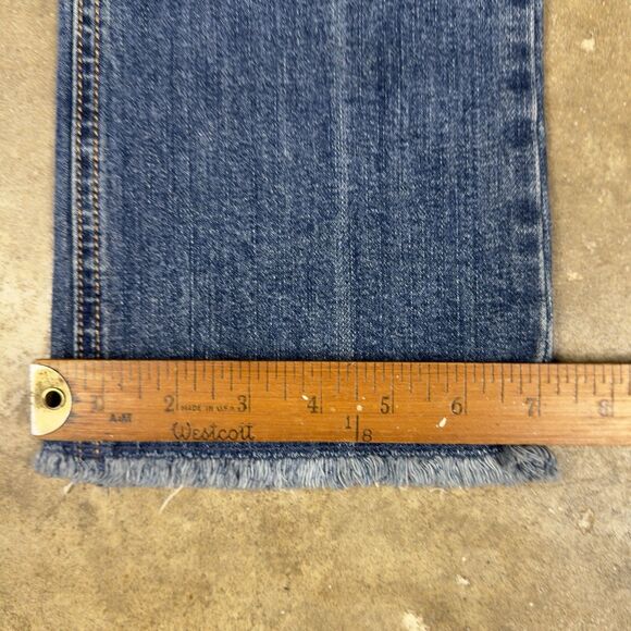 Old Navy Women’s Flare Jeans‎ Size 2 Mid Rise Stretch Blue Raw Hem 25.5” Inseam - Picture 12 of 12